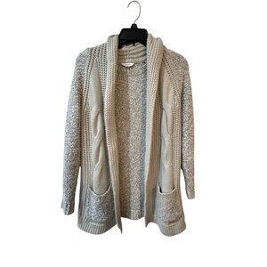 Candie's Knit Cardigan Light Gray Comfy Sweater